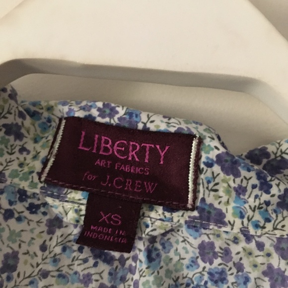 LIBERTY x J CREW Blue Floral Cotton Blouse XS - No Offers! - Picture 4 of 4